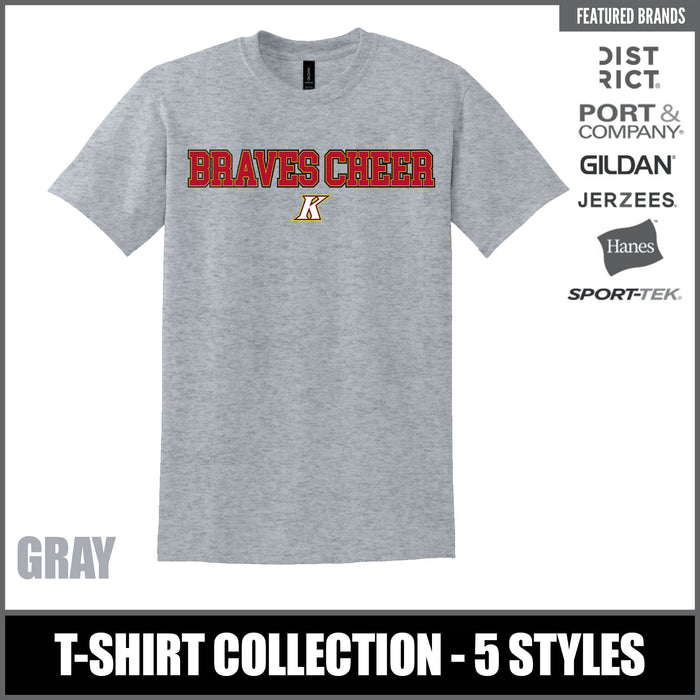 "Braves Cheer" GRAY T-Shirts