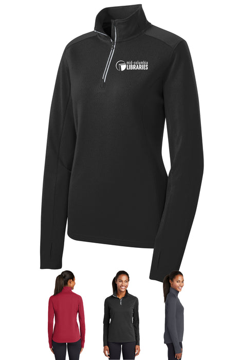 Ladies Textured 1/4-Zip Pullover (LST860)