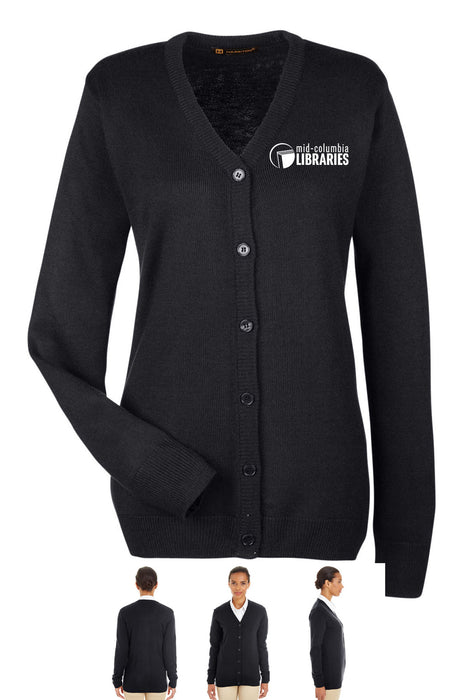 Ladies V-Neck Button Cardigan Sweater (ABm425w)