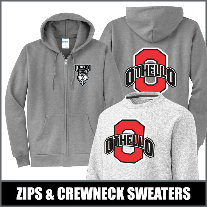 "O" GRAY Zips & Crews - Othello