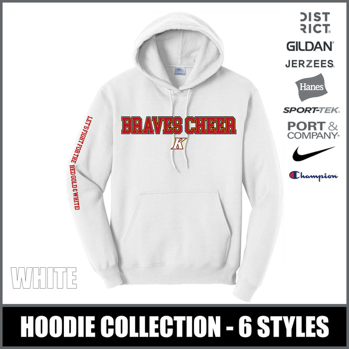 "Braves Cheer" WHITE Hoodies