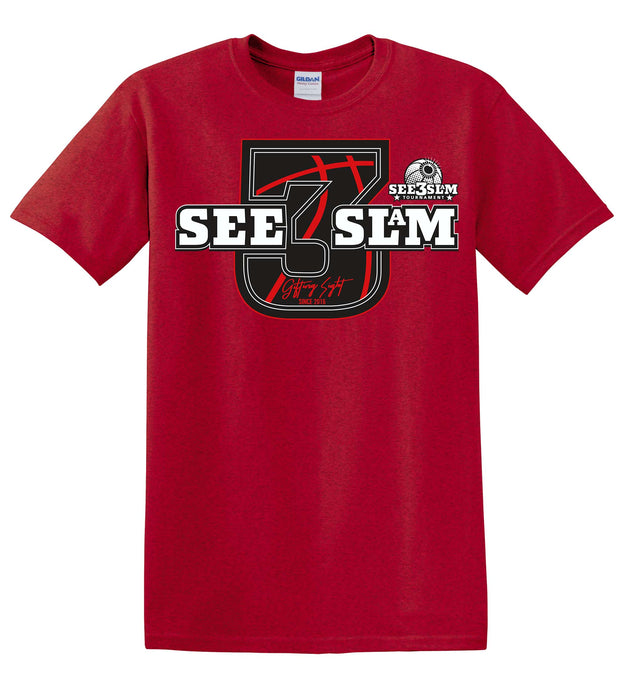 T-Shirt - Red/Black Era - See3Slam