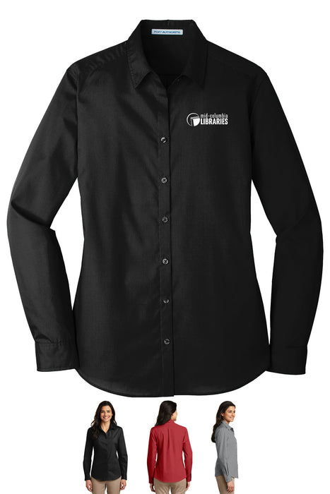 Ladies Long Sleeve Carefree Poplin Shirt - MCL