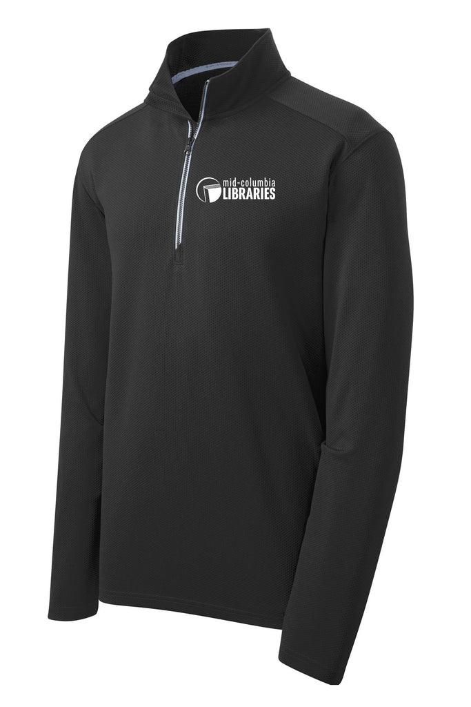 Textured 1/4-Zip Pullover - Mid Columbia Libraries | Tri-City Clothing